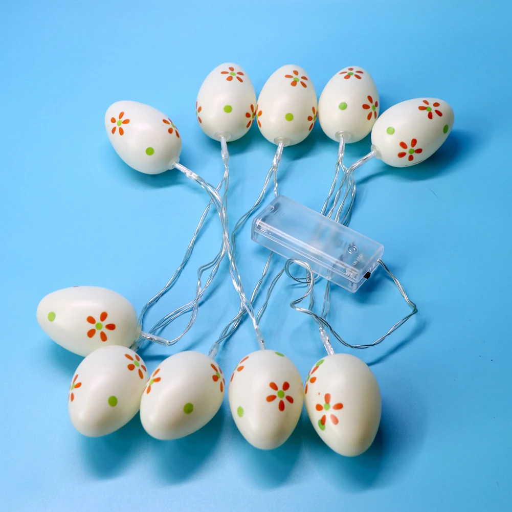 

Easter Egg Light Colorful 10 LED Fairy String Lamp Flower Dots Easter Festival Battery Home Party Wedding Ornament