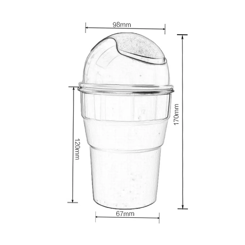 

Universal Car Trash Bin Mini Garbage Can Vehicle Rubbish Bin with Lid Automobile Storage Bucket Car Accessories