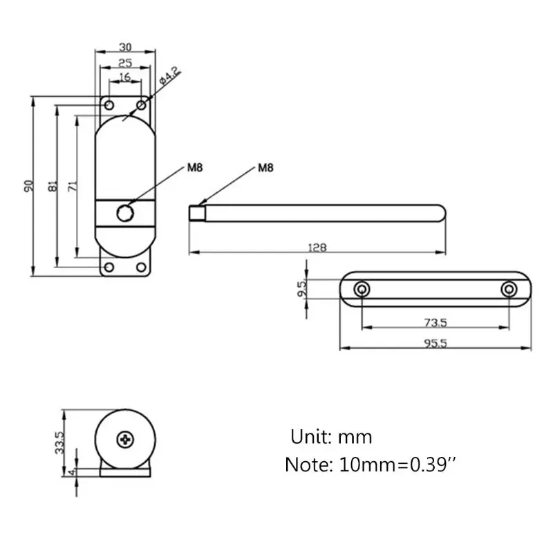 

Mini Automatic Spring Door Closer Adjustable Surface Mounted Closers Fire Rated Stopper Hardware for Home Office