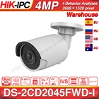 Hikvision DS-2CD2045FWD-I POE камера видеонаблюдения 4MP IR Сетевая купольная камера 30 M IR IP67 H.265 + слот для SD-карты