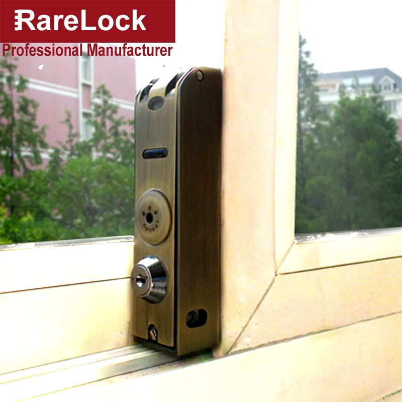 Rarelock защита для детей, металлический замок для окна, замок для раздвижной двери, Bahtroom, аксессуары для домашней безопасности, DIY MMS112 aa