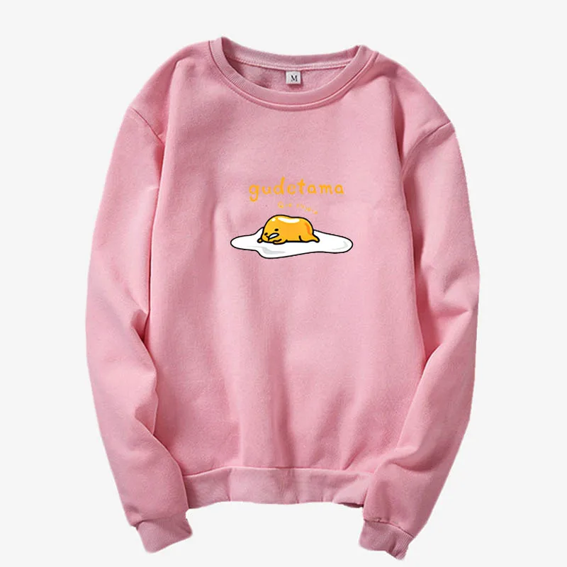 gudetama толстовка с милым принтом Gudetama lazy топ с круглым вырезом и длинным рукавом Толстовка Gudetama