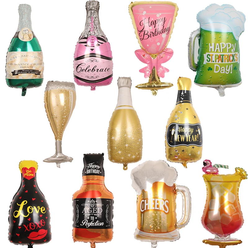 Винная бутылка чашка виски воздушный шар пиво фотосессия для вечевечерние