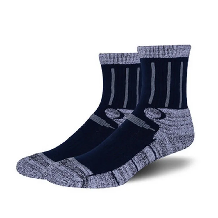 navy blue 3 пар/лот, зимние толстые термоноски для рыбалки, катания на лыжах, мужские и женские носки для бега и велоспорта, спортивные термоноски, носки для альпинизма, пешего туризма - Цвет: navy blue