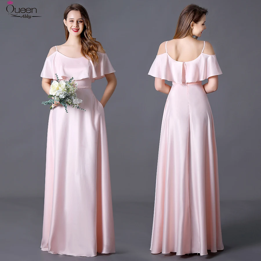 Платье женское Атласное Вечернее на бретелях Элегантное длинное формальное