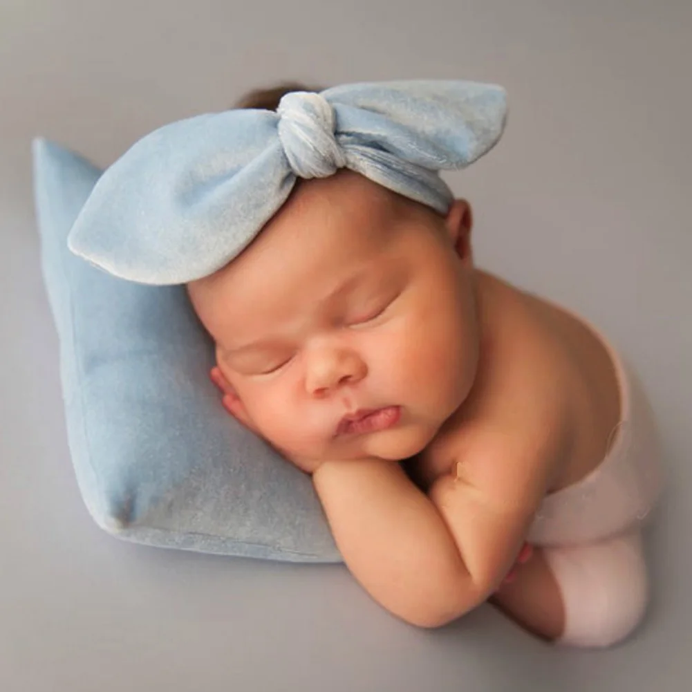 Фон для фотосъемки новорожденных Детский комплект милый бантик повязка на