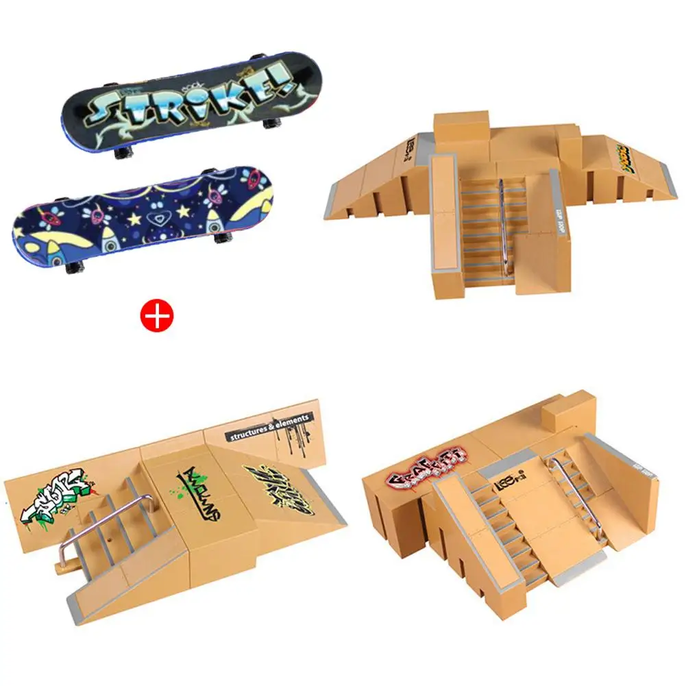 Пальчиковый скейтборд набор для катания на коньках детали пандуса пальчикового