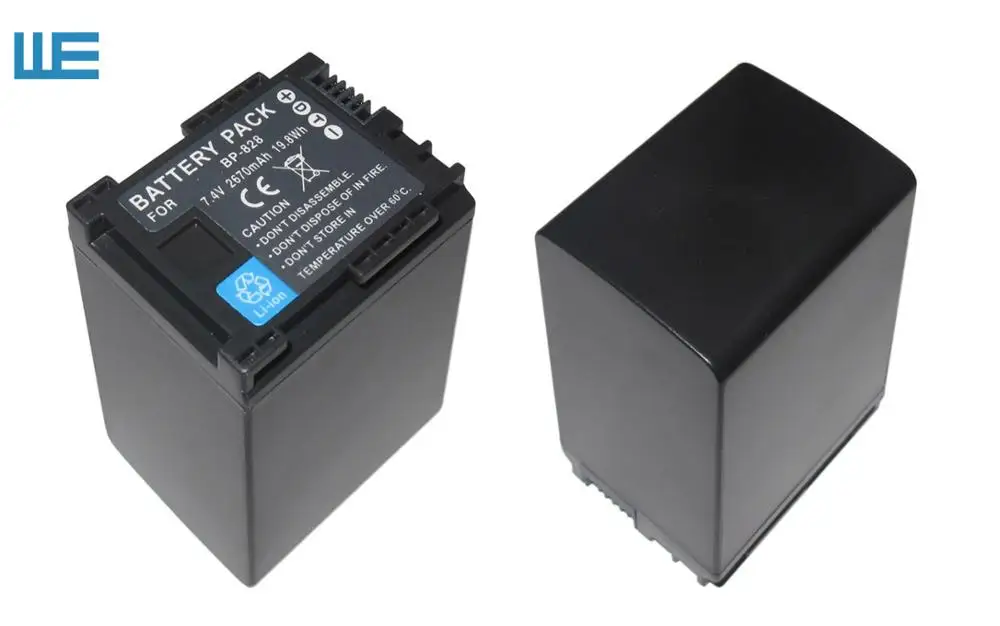 2 BP-828 BP828 полный декодированный аккумулятор 2670 мАч для Canon фотокамера VIXIA HF G30, G40, XA20, XA25, XA35 - Цвет: 2