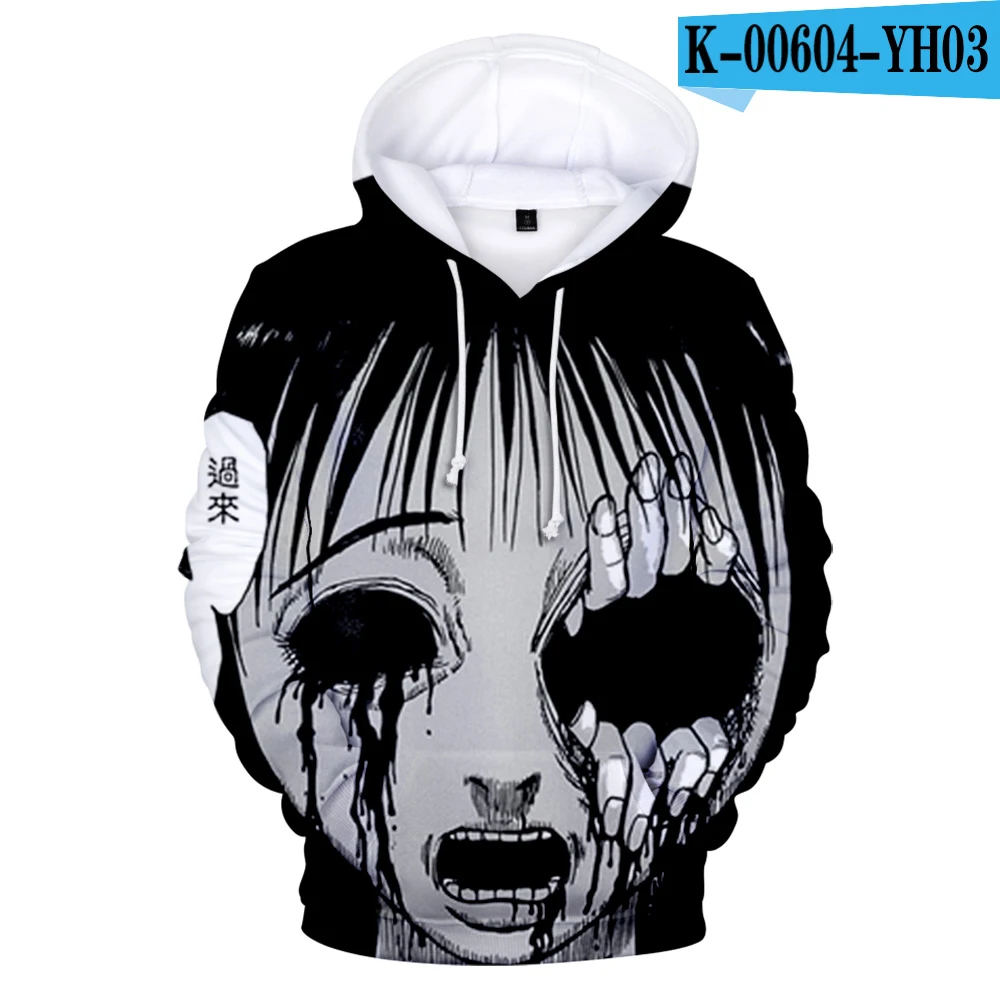 3D толстовки Толстовка junji ito 3D мужская брендовая Толстовка Забавный Повседневный Спортивный костюм пуловер Прямая поставка уличная женская одежда - Цвет: Синий