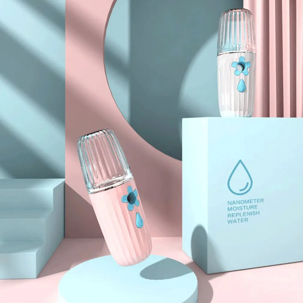 

Facial Spray Nano Moisturizing Hydration Spray Mini Size Portable Rechargeable Humidifying Water Spray