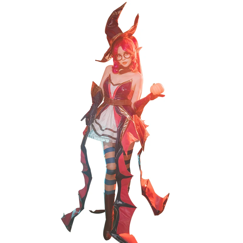 

UWOWO Game LOL Janna Cosplay Costume Women's Halloween Uniform Party Dress H