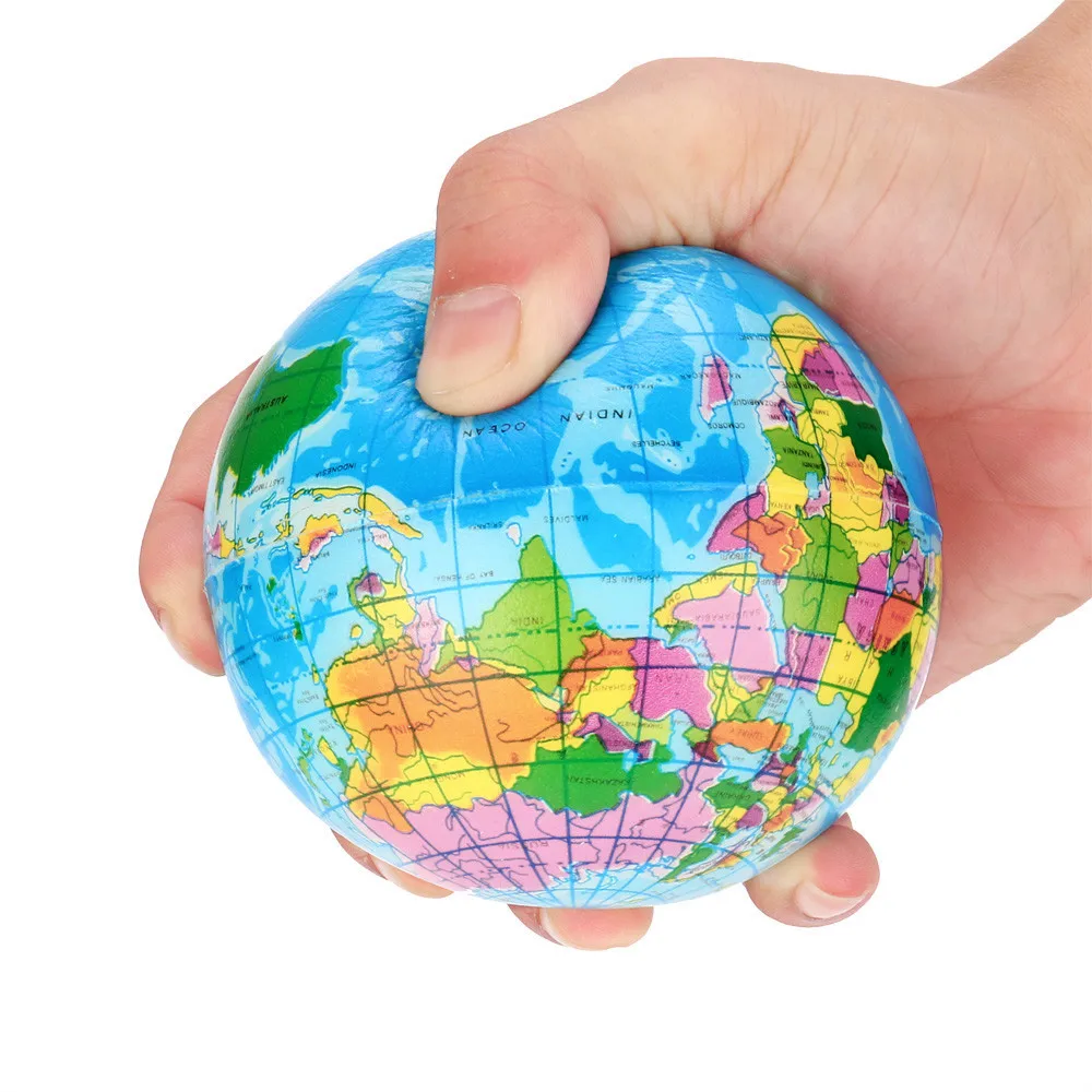 

2PCS Stress Relief World Map Jumbo Ball Atlas Globe Palm Ball Planet Earth Ball Toy outdoor balls gift for adult and kid Gags