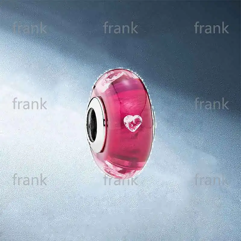 

791665-1 Field of Flowers Pink Murano Glass Charm