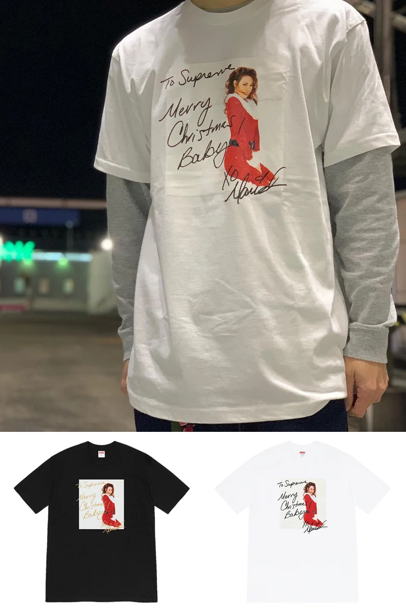 

Supreme FW20 Mariah Carey Tee Mariah Carey Character Print Short-sleeved T-shirt Men