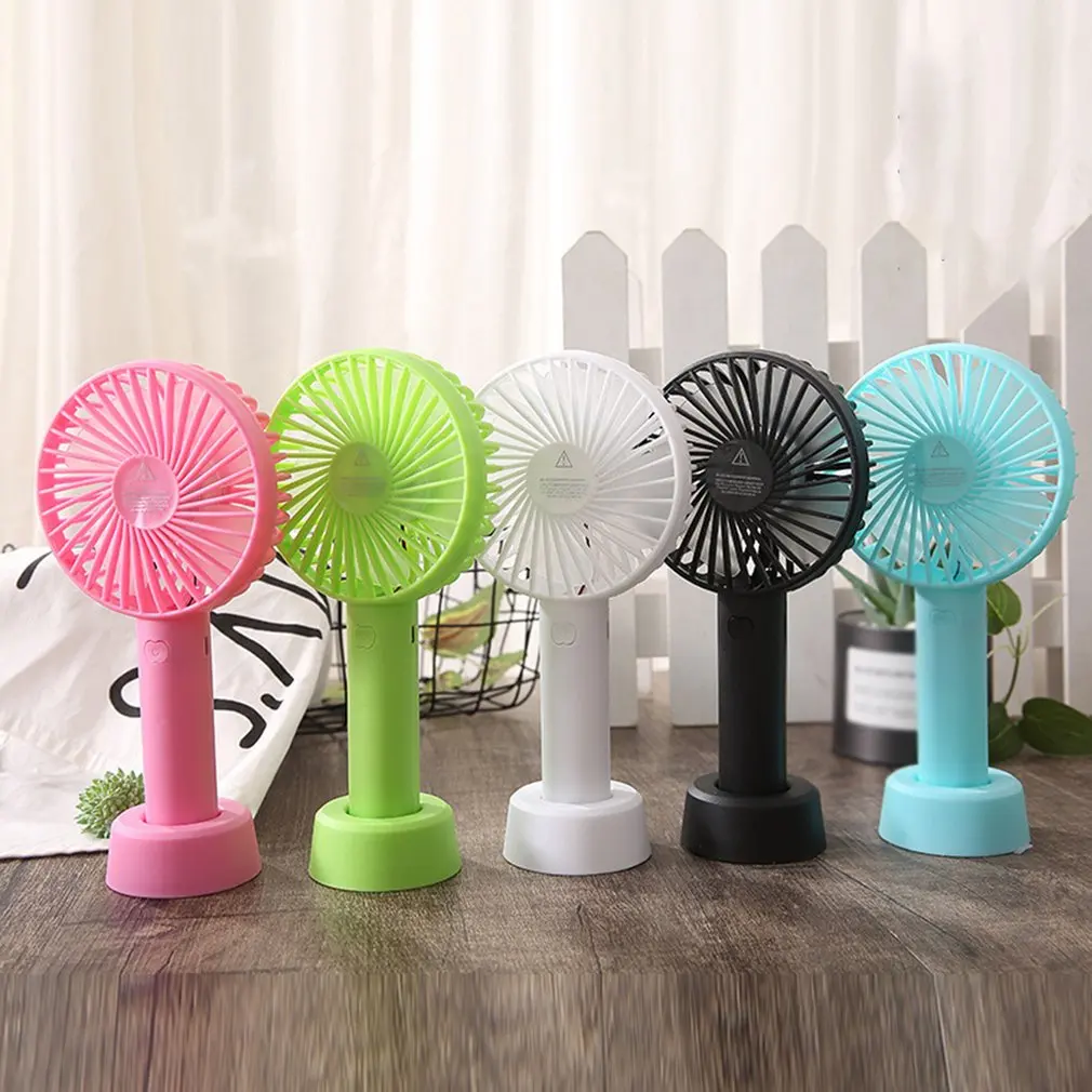 

Rechargeable Portable Handheld Fan Without Battery Mini Usb Fan Four Leaf Fan Design Third Gear Wind Speed Silent Operation