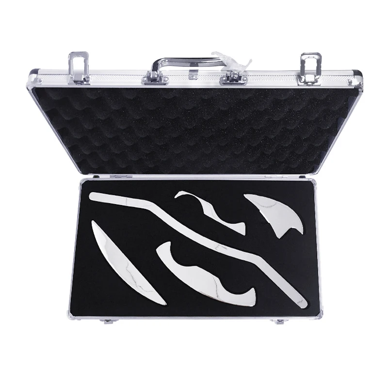

5Pcs Medical Stainless Steel Gua Sha Scraper Physical Therapy Fascia Myofascial Release Physiotherapy Knife