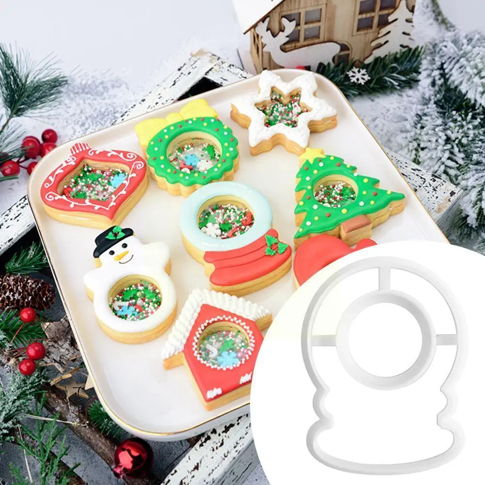 

Christmas Stamp Fondant Mould Xmas Cookie Cutter Biscuit Baking Decoration Cake Snowflake Snowman Tool Shaking Santa Cookie U8p5