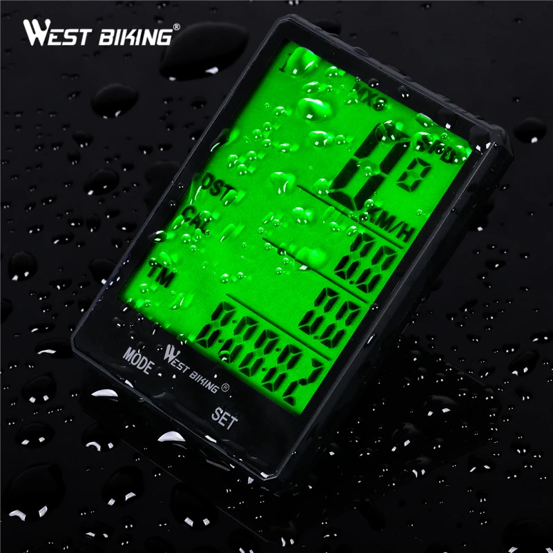 WEST BIKING 2 8 &quotбольшой экран беспроводной проводной велосипедный Компьютер