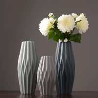 european style white home decor ceramic stripe vase nordic modern living room decoration tabletop office vases ornaments gift