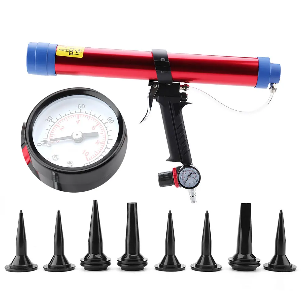 

Adjustable Pneumatic Glass Glue Gun Air Rubber Gun Tool 300-600ml Hard Glue Sealant Applicator Caulking Tool Caulking Nozzle