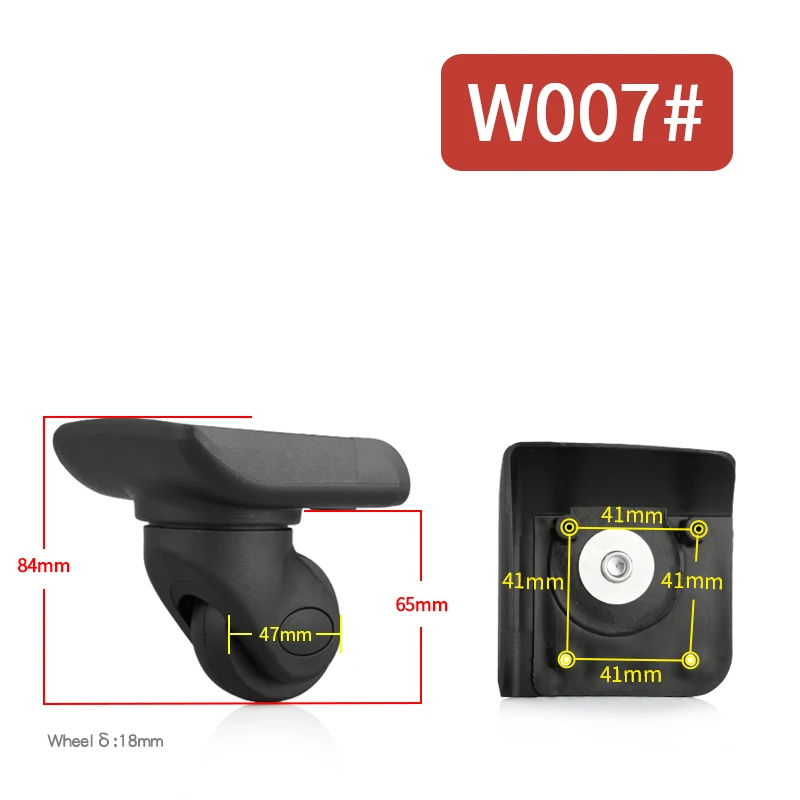 Black Luggage Rolling Wheel Luggage Wheels Replacement Wheels for Suitcases Repair Casters Wheels Parts for Damping Mute Wheels