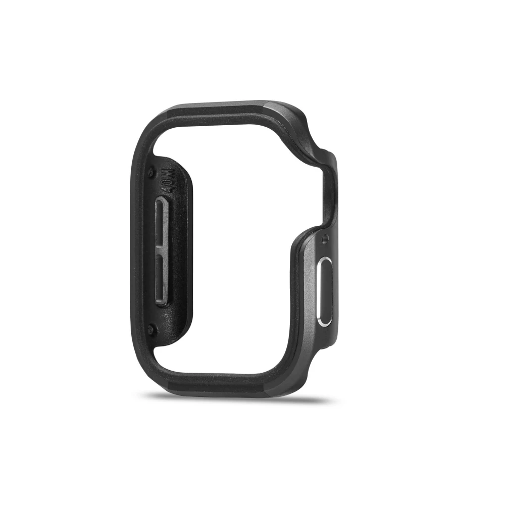 Чехол для Apple Watch Series 5 4 TPU+ металлический защитный чехол из алюминиевого сплава для iWatch 40 44 мм Рамка 40 мм 44 мм бампер оболочка - Цвет: Gray