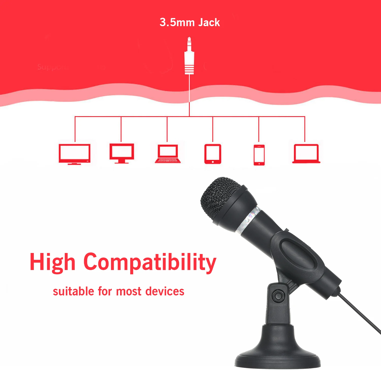 Новый настольный микрофон с разъемом 3 5 мм и подставкой для записи компьютерных