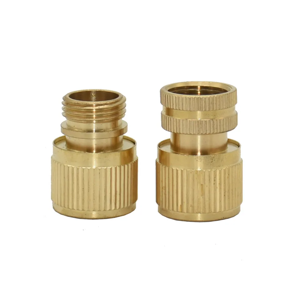 1pc Brass 1/2 3/4" Thread Quick Connector Garden Water Gun Connector Car Washing Machine Male/Female 1/2 3/4"  Tap adapter