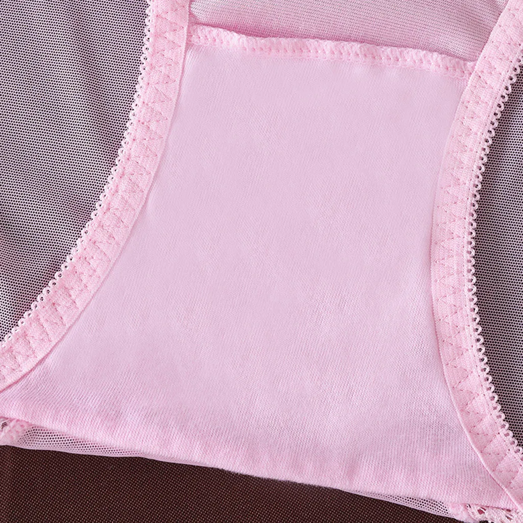 

Women's Sexy Opening Panties Lingerie Soft Lace Open Thongs Lingerie For Female Underpants Low-waist Mesh Briefs Underwear