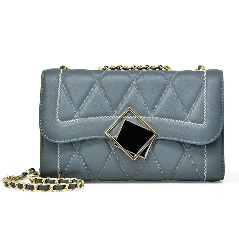 

Brand Designer Genuine Leather Women's Handbag Chain Strap Fashion Exquisite Design Shoulder Bag Outdoor Ladies Crossbody Bags