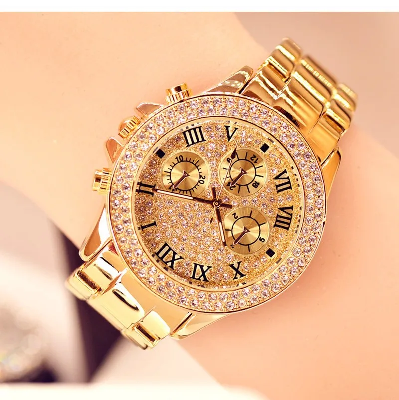 Новинка 2019 женские часы Стразы роскошный брендовый браслет со стразами наручные