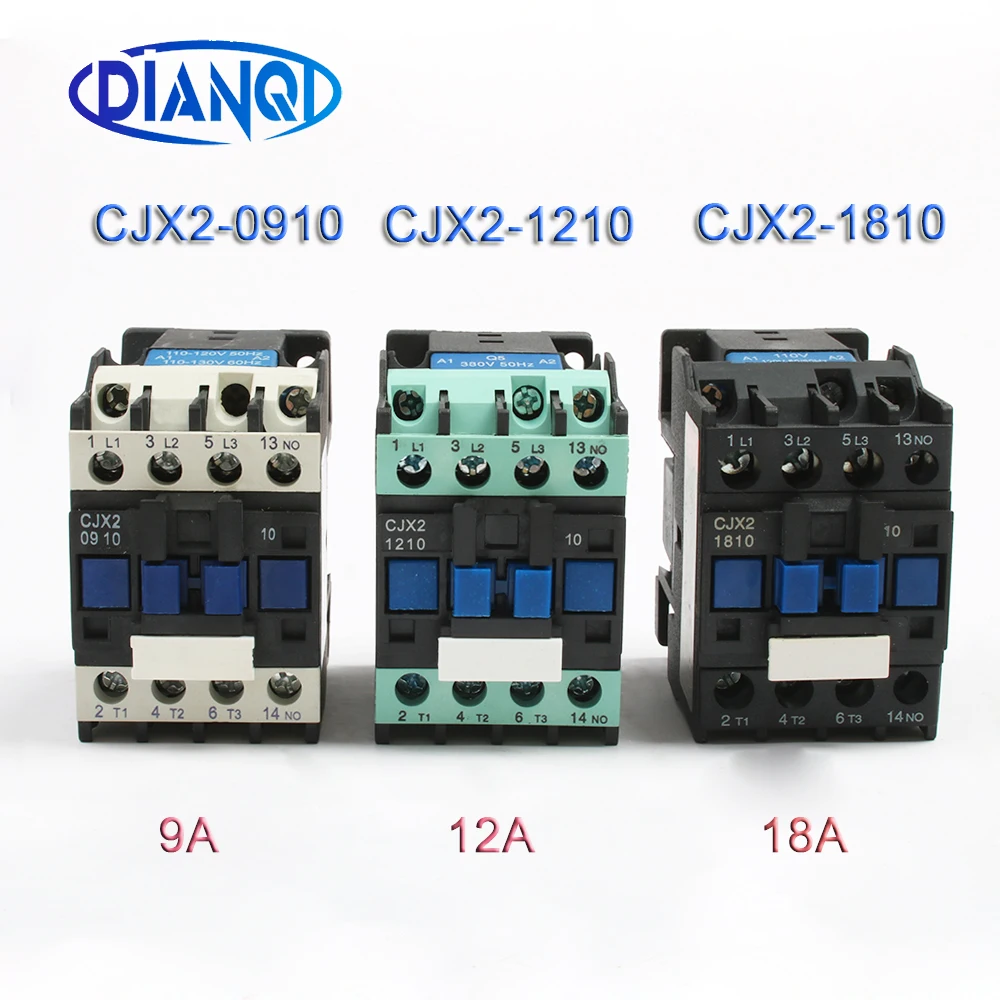 CJX2,CJX2-0910 LC1 CJX2-0910 CJX2-1210 CJX2-1810 380v 9a ac contactor 380V AC 9A /12A/18A 50 HZ/60HZ 220V 110V orginal
