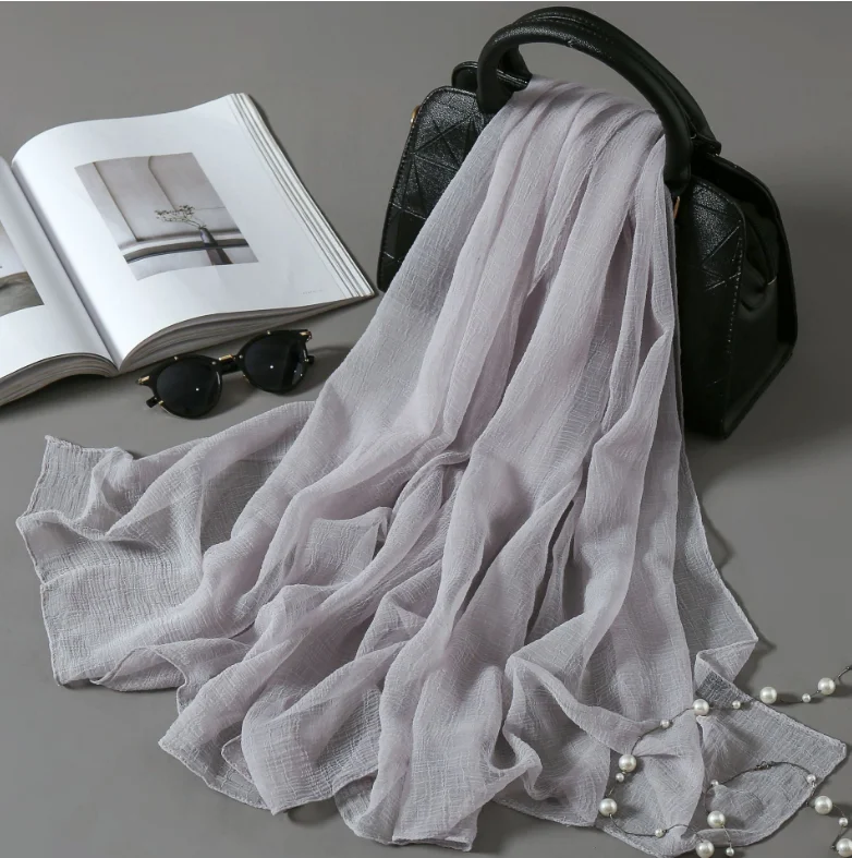 Шифоновый летний однотонный красный шарф 100*185 см шали и палантины большого