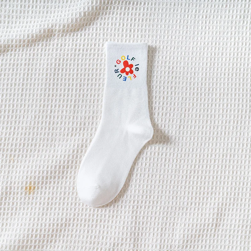 

Autumn and winter new printing socks Japanese college style childlike cute Flowers socks cartoon cotton socks