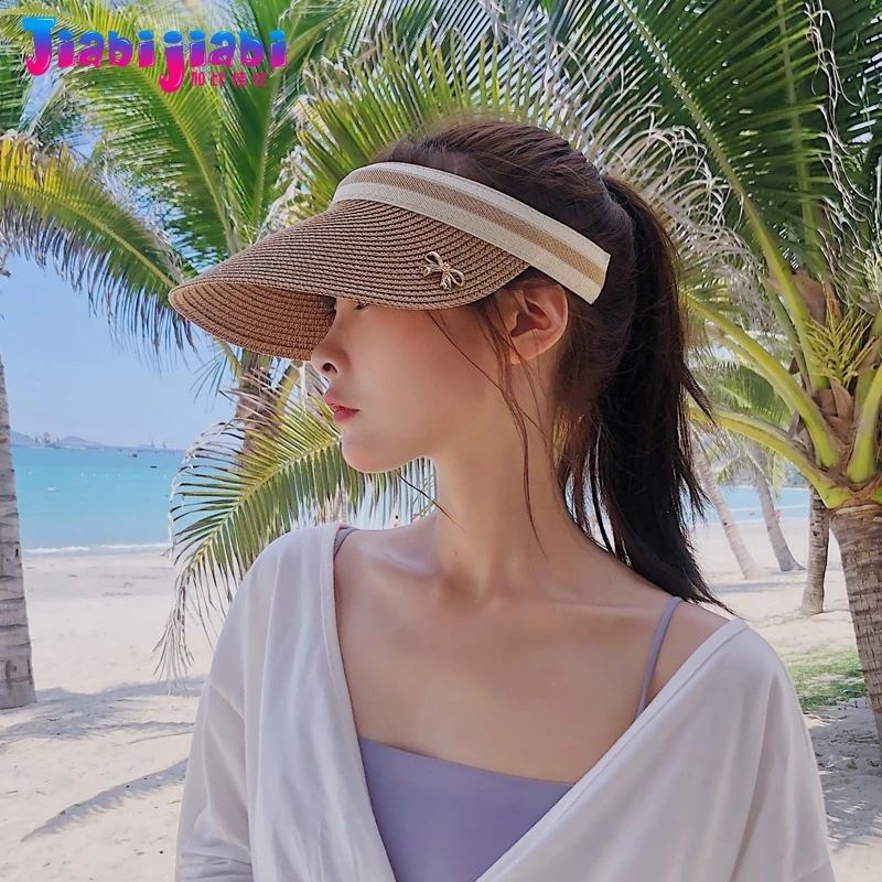 Летняя детская соломенная Кепка с козырьком для маленьких девочек