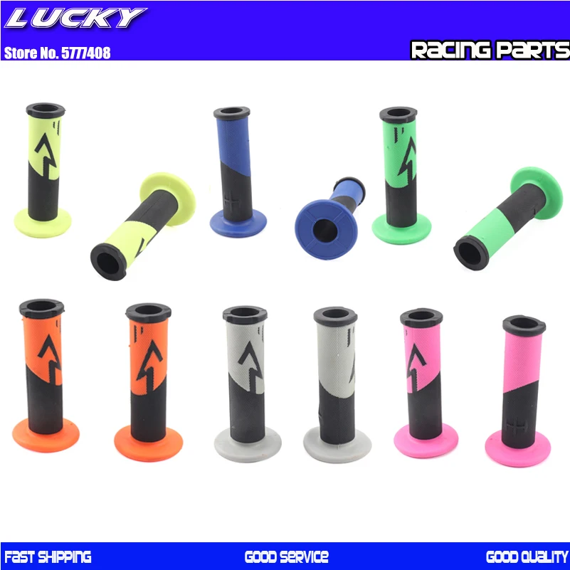 

7/8" 22mm Motorcycle Rubber Hand Grips Handle Gel for Kawasaki KLX250 KLR650 KLX140 KLX110 KX65 KX85 KX100 NINJA 400 650