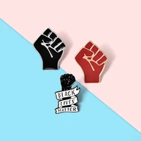 against racism fist enamel lapel pins blm banner brooches badges fashion pins gifts for friends wholesale jewelry