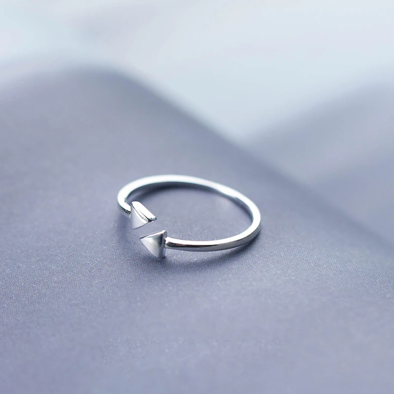 Trustdavis серебро 925 пробы модное геометрическое двойное треугольное Открытое