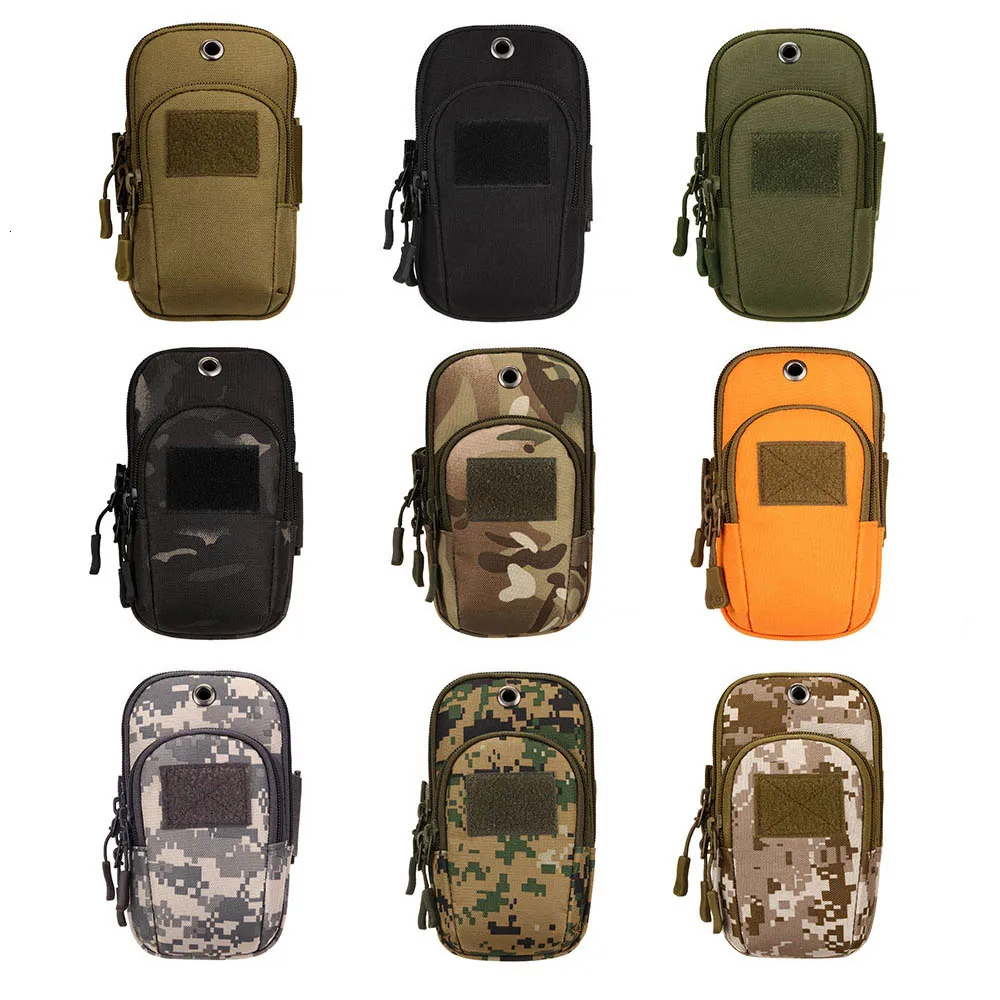 PROTECTOR PLUS Military Tactical 5.5 inches Mobile Phone Running Music Pouch Utility Arm Sport bag Climbing Hunting Cycling