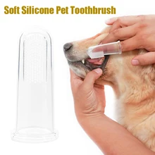 Brosse à dents en Silicone souple pour animaux de compagnie, soins dentaires pour chiens et chats