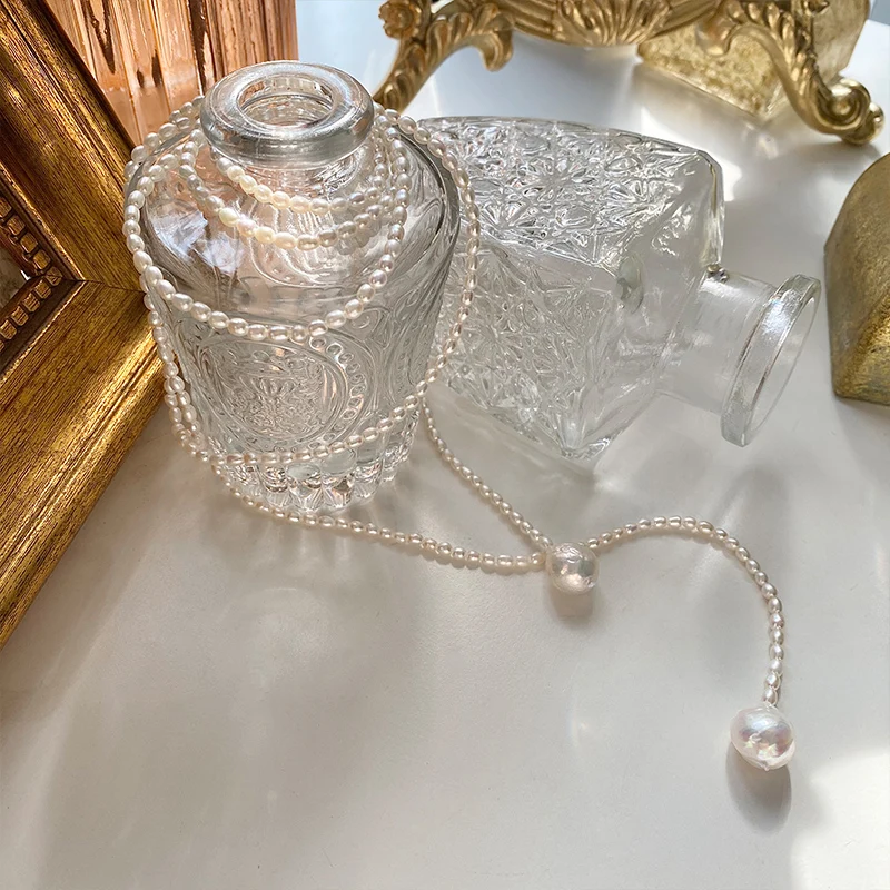 Baroqueonly натуральный пресноводный барочный жемчуг Супер Длинное Ожерелье Ретро