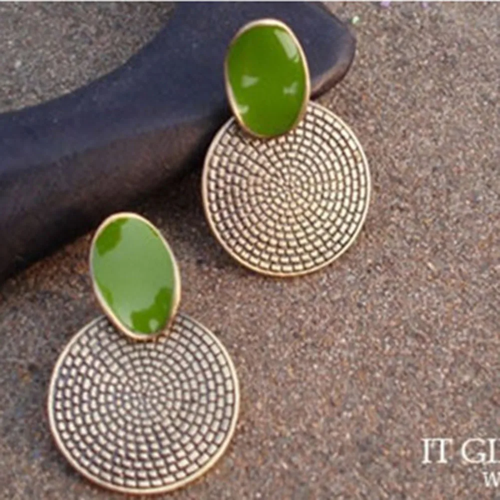 Лидер продаж женские элегантные и Винтажные серьги круглые в стиле ретро
