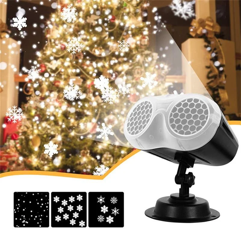 

Christmas LED snowflake holographic projector, laser projection, night watch with remote control, holiday timer function