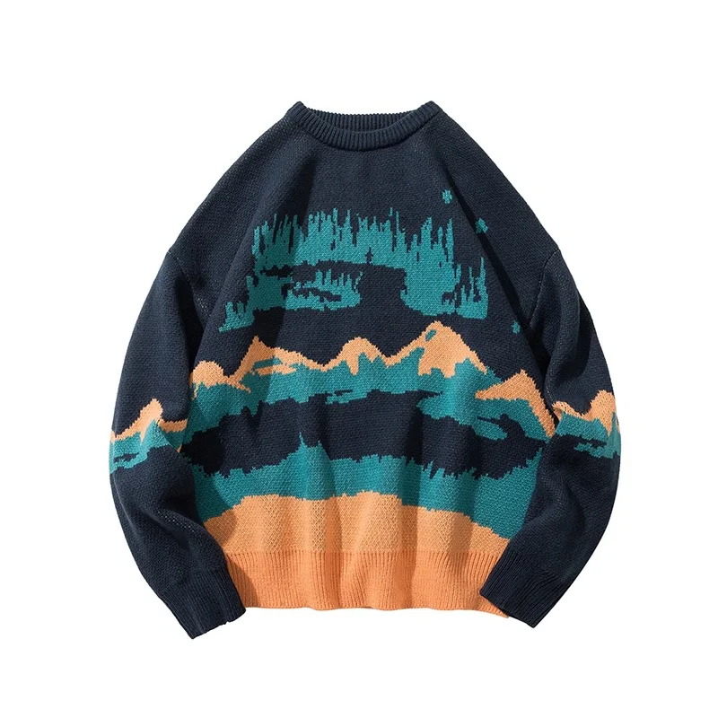 

2021 Retro Style Sweater Men's Loose and Idle Outerwear Sweater