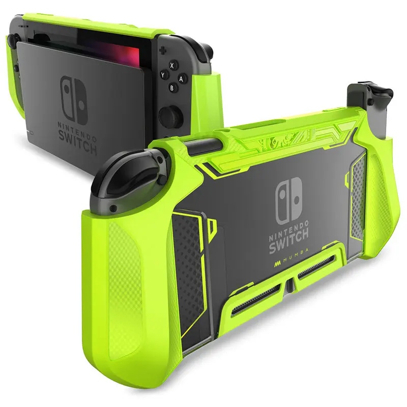 Green Прикрепляемый чехол для nintendo Switch Mumba Blade Series TPU Grip Cover совместим с консолью nintendo Switch и контроллером Joy-Con - Цвет: Green