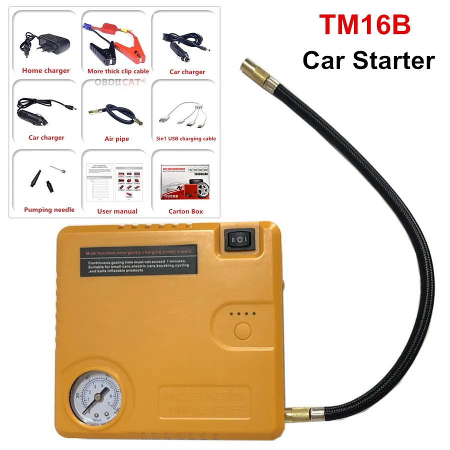 Пусковое устройство для автомобиля A + качество TM16B портативное зарядное