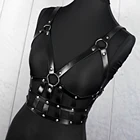 Сексуальные подвязки для тела, женский бюстгальтер из искусственной кожи, Женский бондаж, подвязки в стиле панк, нижнее белье, нагрудные подвязки