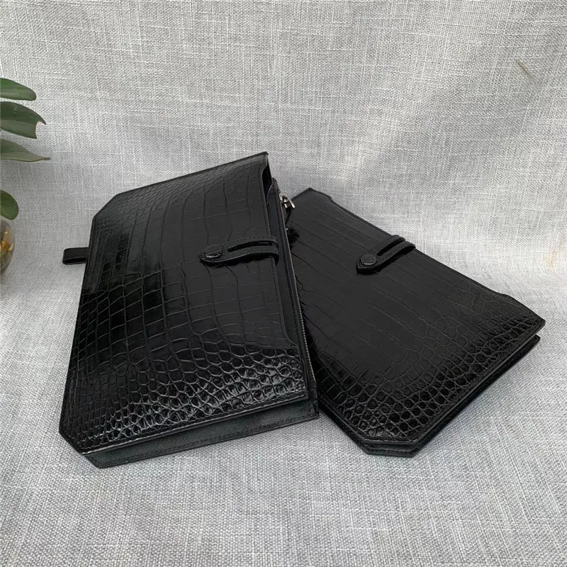 Аутентичные экзотические крокодиловой кожи живота Для Мужчин's Бизнес женские