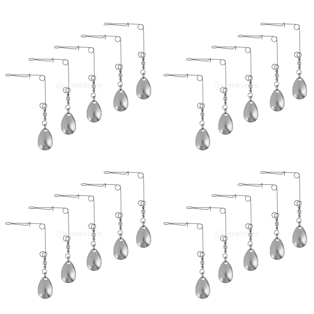 20 шт. лезвие спиннера гладкие ложки буровые блесны Спиннербейт 0 6 мм | Спорт и