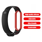 Двухцветный силиконовый ремешок, элегантные часы, удобный элемент для Xiaomi Mi Smart Band 5 5 NFC, браслет на запястье